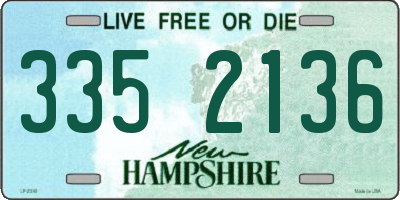 NH license plate 3352136