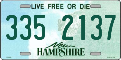 NH license plate 3352137