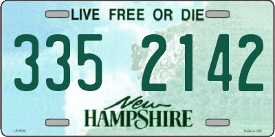 NH license plate 3352142