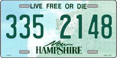 NH license plate 3352148