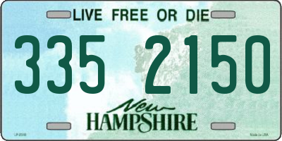 NH license plate 3352150