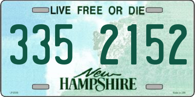 NH license plate 3352152
