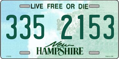 NH license plate 3352153