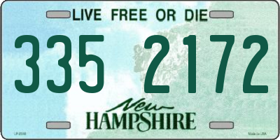 NH license plate 3352172