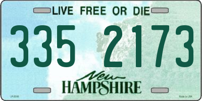 NH license plate 3352173