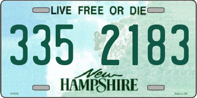 NH license plate 3352183