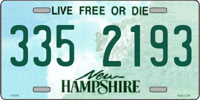 NH license plate 3352193