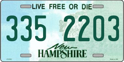 NH license plate 3352203