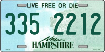 NH license plate 3352212