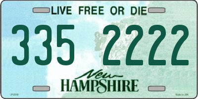NH license plate 3352222