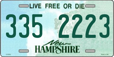 NH license plate 3352223