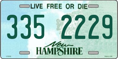 NH license plate 3352229
