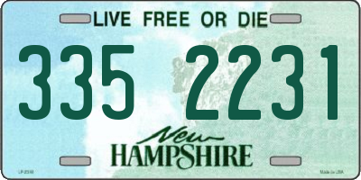 NH license plate 3352231