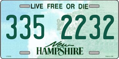 NH license plate 3352232