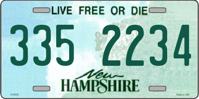 NH license plate 3352234