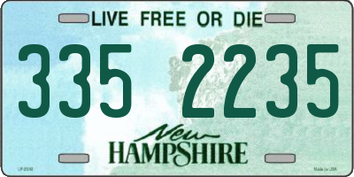 NH license plate 3352235