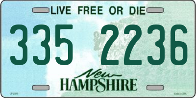 NH license plate 3352236