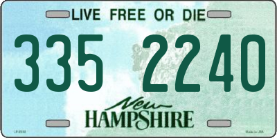 NH license plate 3352240