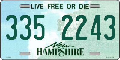 NH license plate 3352243