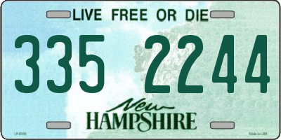 NH license plate 3352244