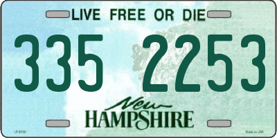 NH license plate 3352253