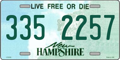 NH license plate 3352257