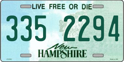 NH license plate 3352294