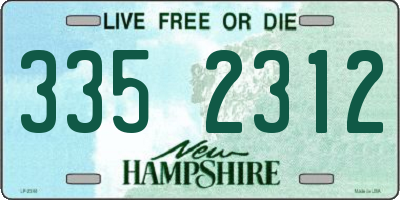 NH license plate 3352312