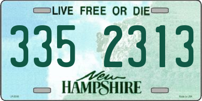 NH license plate 3352313