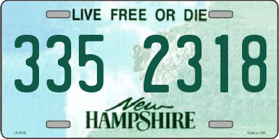 NH license plate 3352318