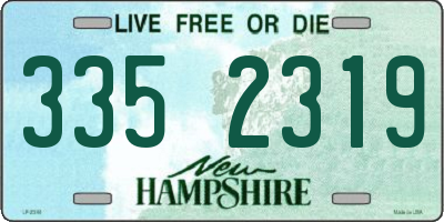 NH license plate 3352319
