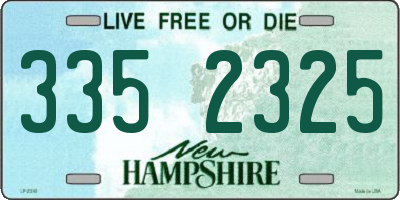 NH license plate 3352325