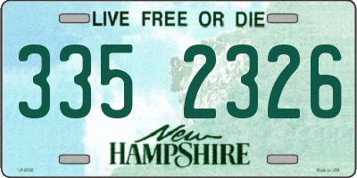 NH license plate 3352326