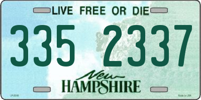 NH license plate 3352337