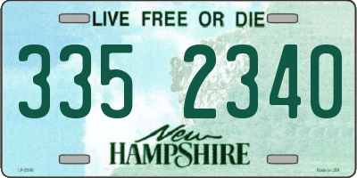 NH license plate 3352340