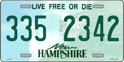 NH license plate 3352342