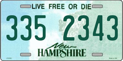 NH license plate 3352343