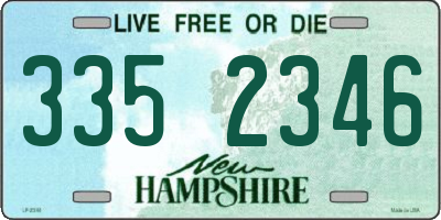 NH license plate 3352346