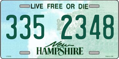 NH license plate 3352348
