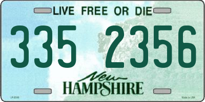 NH license plate 3352356