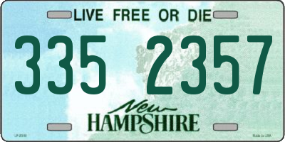 NH license plate 3352357