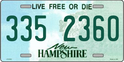 NH license plate 3352360