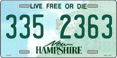 NH license plate 3352363
