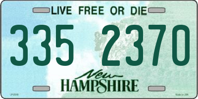NH license plate 3352370