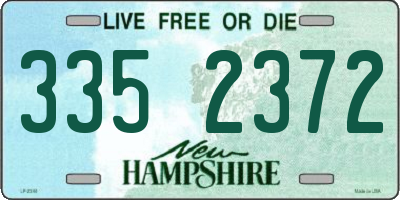 NH license plate 3352372