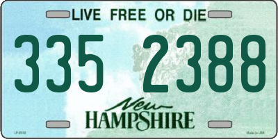 NH license plate 3352388