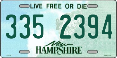 NH license plate 3352394