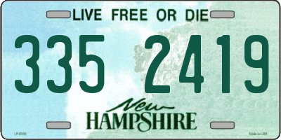 NH license plate 3352419