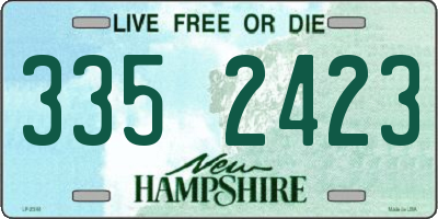 NH license plate 3352423