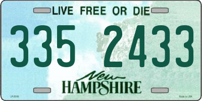 NH license plate 3352433